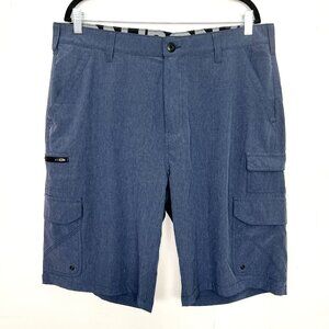 IRON Co. Blue Active Cargo Shorts Casual 36 Waist